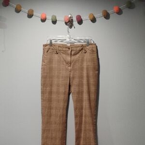 Jones New York Sport Tan Plaid Pants